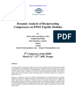 Dynamic Analysis of Reciprocating Compressors On FPSO Topside Modules