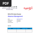 DO.070 User Guide - Absence Management V1.0