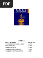 Bowale Boluwatife Daniel 19/1747 Bolawa Dare 18/1203 Bodunde David 19/1488 Borky-Bakre Ariijaka 18/1821 Charles-Monwuba Ebube 18/2274