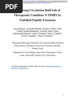 Improving Circulation Half-Life of Therapeutic Candidate N-TIMP2 by Unfolded Peptide Extension