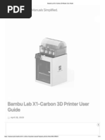 Bambu Lab X1-Carbon 3D Printer User Guide