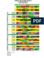 Jadwal Pelajaran Kelas 7 Terbaru