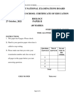 Biology Paper Ii