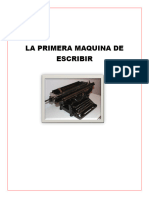 La Primera Maquina de Escribir