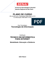 Plano de Curso Tecnico de Informatica para Int