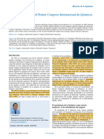 El Sesquicentenario Del Primer Congreso Internacional de Química