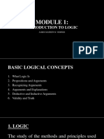 Introduction To Logic Module 1 Introduction To Logic