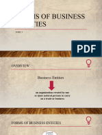 Topic 3-Forms of Business Entities