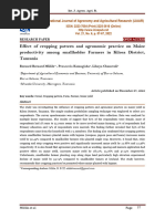 Effect of Cropping Pattern and Agronomic Practice On Maize Productivity Among Smallholder Farmers in Kilosa District, Tanzania