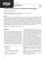 The Effect of Cashless Payments On The Internet and Mobile Banking