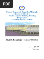 Special Capacity Building Training English Language Trainees' Module