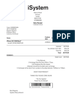 Sales Receipt: Items Custom SKU Man. SKU # Price