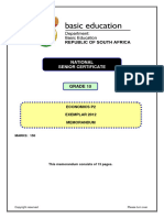 Economics P2 GR 10 Exemplar 2012 Memo Eng