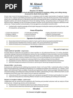 M. Ahmad CVs - Hire Professional Resume Writer