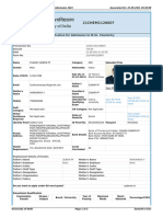 21CHEM1120607: Application For Admission To M.Sc. Chemistry