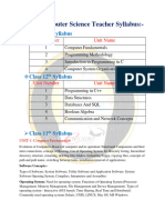 Bihar Board Previous Syllabus