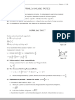 2.motion in A Straight LinePROBLEM SOLVING TACTICSFormulae Sheet