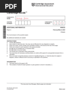 Cambridge IGCSE: Additional Mathematics 0606/22