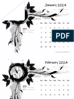 2024 Monthly Calendar Design Template 05