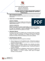 Contratación de Un (01) Tecnico en Temas Legales para El Modulo de Atencion Al Usuario (Mau) de La Corte Superior de Justicia de Huancavelica