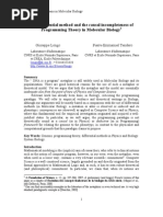 Giuseppe Longo and Pierre-Emmanuel Tendero - The Differential Method and The Causal Incompleteness of Programming Theory in Molecular Biology