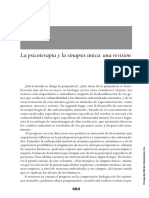 Epílogo: La Psicoterapia y La Sinapsis Única: Una Revisión