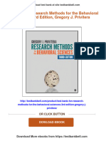 (PDF Download) Test Bank For Research Methods For The Behavioral Sciences, 3rd Edition, Gregory J. Privitera Fulll Chapter