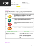 Secuencia N°4 Matematica 5to - 1° Parte