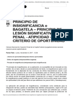 RPP-ppio de Insignificancia o Bagatela-Ppio de Lesion Significativa-Tipo Penal-Aticipidad-Criterio de Oportunidad