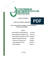 Modaliddaes de Contrataciones Publicas en Honduras