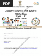 Syllabus Class 8th 1 1