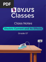 CBSE G+07 Electric+Current+and+Its+Effects Notes