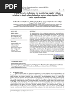 A Non-Invasive Technique For Monitoring Supply Voltage Variation To Single Phase Induction Motor Using Doppler UWB Radar Signal Analysis