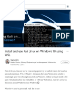 Install and Use Kali Linux On Windows 10 Using WSL