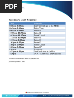 Secondary Daily Schedule