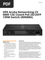 HPE Aruba Networking CX 6000 12G Class4 PoE 2G2SFP 139W Switch-PSN1014132928WWEN