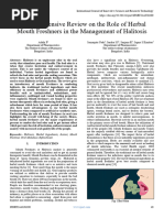 A Comprehensive Review On The Role of Herbal Mouth Freshners in The Management of Halitosis