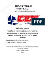 Diseño de Registro de Caja