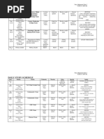 Daily Sched 2 Nain