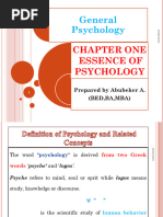 General Psychology Chapter One