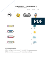 End-Of-term Test 1 (Semester 2)