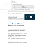 Guia 11 de Factorización Inicio