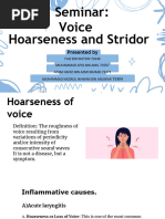 Seminar Hoarseness and Stridor Final FINAL