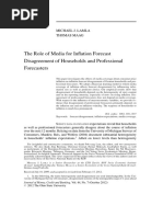 Role of Media For Inflation Forecast Disagreement of Households and Professional Forecasters