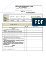 Lista de Cotejo - Progresion 5 Excel