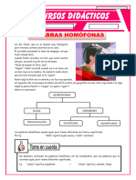 Las Palabras Homófonas para Primero de Secundaria