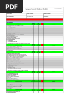 Safety and Security Shutdown Checklist