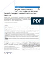 Transfusion Strategies in Non-Bleeding Critically Ill Adults - A Clinical Practice Guideline From ESICM 2020