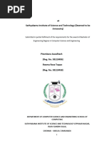 Final Year Project Report at Sathyabama Institute of Science and Technology (Deemed To Be University)