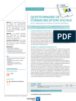 Questionnaire de Communication Sociale: Troubles Envahissants Du Développement